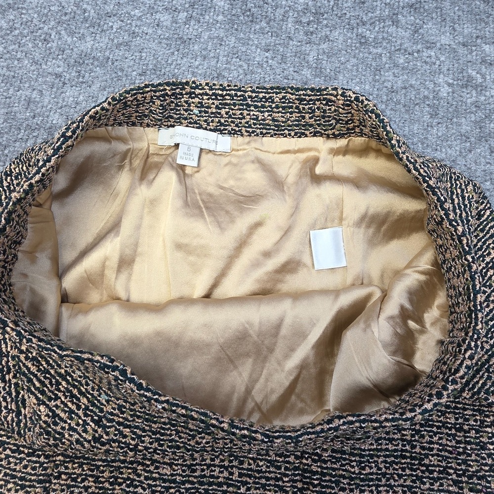 Vintage St. John Couture SKirt Suit Set Women's 8 & 6 Textured Knit - Picture 10 of 16